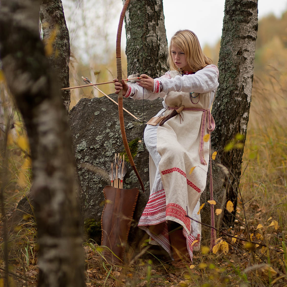 Sexy photo Girls in Slavic costumes in Manaus